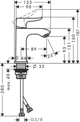Hansgrohe Metris Umývadlová batéria, chróm 31186000 - galéria #1