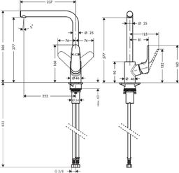 Hansgrohe Focus M41 páková kuchynská batéria 280 31817800 - galéria #1