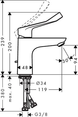 Hansgrohe Focus umývadlová batéria 100 31911000 - galéria #1
