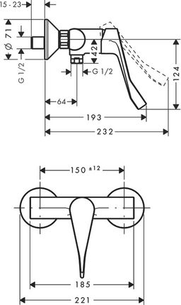 Hansgrohe Focus páková sprchová batéria 31916000 - galéria #1