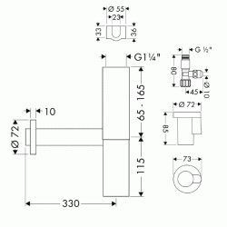 Hansgrohe Sada umývadlového sifónu a 2 ventilov Flowstar, chróm 52120000 - galéria #1