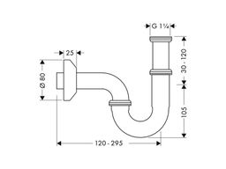 Hansgrohe Siphons Umývadlový sifón s jednoduchou inštaláciou 53010000 - galéria #1