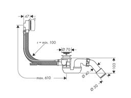 Hansgrohe Kompletná súprava Flexaplus S s hornou súpravou 58150000 - galéria #1