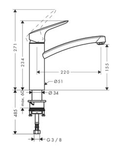 Hansgrohe Logis Drezová batéria otočná, chróm - galéria #1