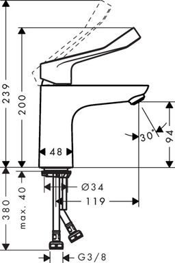 Hansgrohe Focus páková umývadlová batéria 100 31915000 - galéria #1
