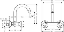 Hansgrohe Logis M32 Drezová otočná batéria, chróm 71286000 - galéria #1