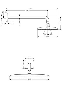 Hansgrohe Raindance E Hlavová sprcha 26605000 - galéria #1