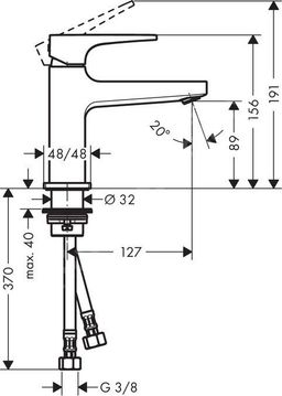 Hansgrohe Metropol Stojánková batéria pre umývadlo, s výtokom 32500000 - galéria #1