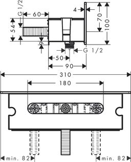 Hansgrohe FixFit hadicová spojka, s držiakom sprchy 26456000 - galéria #1