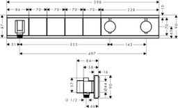 Hansgrohe Skrytý termostat pre 4 spotrebiče 15357000 - galéria #1