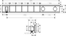 Hansgrohe Skrytý termostat pre 5 spotrebičov 15358000 - galéria #1