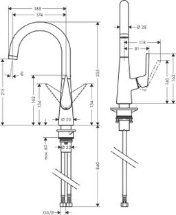 Hansgrohe kuchynská batéria 220 Talis M51 72814000 - galéria #1