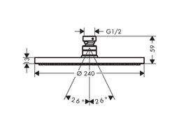 Hansgrohe Raindance S Hlavová sprcha 240 27623000 - galéria #1