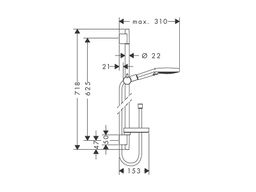 Hansgrohe Raindance Select S Sprchový set 120 3jet P so sprchovou tyčou 650 mm 27654000 - galéria #1