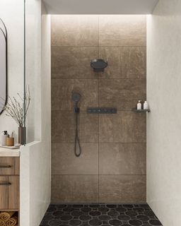 Hansgrohe RainSelect Termostatická batéria pre 2 vývody, brúsený čierny chróm 15380340 - galéria #1