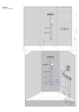 Hansgrohe RainSelect Termostatická batéria pre 2 vývody, brúsený čierny chróm 15380340 - galéria #2