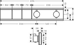 Hansgrohe RainSelect Termostatická batéria pre 2 vývody, leštené zlato 15380990 - galéria #2