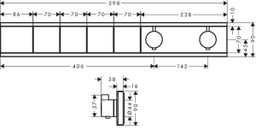 Hansgrohe RainSelect Termostatická batéria pre 4 vývody, brúsený čierny chróm 15382340 - galéria #2