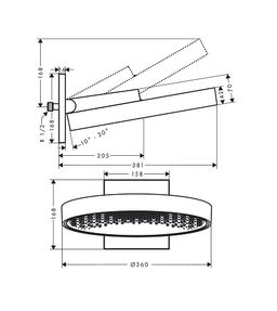 Hansgrohe Rainfinity Hlavová sprcha 360 s pripojením na stenu matná biela 26230700 - galéria #1
