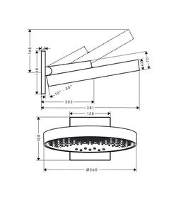 Hansgrohe Rainfinity Hlavová sprcha 360 3jet s pripojením na stenu Brushed Black Chrome 26234340 - galéria #1
