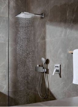 Hansgrohe Raindance E Hlavová sprcha s ramenom, brúsený čierny chróm 26238340 - galéria #1