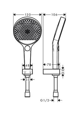 Hansgrohe Rainfinity Ručná sprcha 130 3jet, držiak a hadica 160 cm matná biela 26851700 - galéria #1