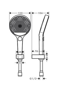 Hansgrohe Rainfinity Ručná sprcha 130 3jet, držiak a hadica 125 cm matná biela 26852700 - galéria #1