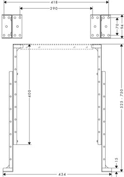 Hansgrohe sBox Montážne konzoly pre základnú dosku vane, 28021000 - galéria #1