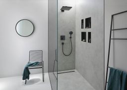 Hansgrohe Nástenný držiak ručnej sprchy, brúsený čierny chróm 28387340 - galéria #2