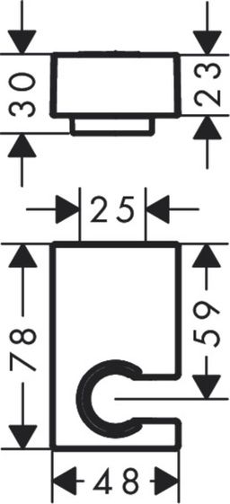 Hansgrohe Držiak sprchy Porter E, matná čierna 28387670 - galéria #1