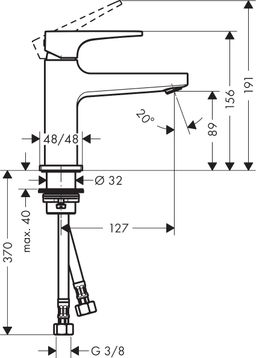 Hansgrohe Metropol 100 páková umývadlová batéria s výtokom, čierna matná 32500670 - galéria #1