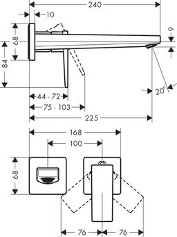Hansgrohe Metropol 2-otvorová umývadlová batéria, matná čierna 32526670 - galéria #1