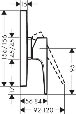 Hansgrohe Metropol Sprchová batéria, brúsený bronz 32565140 - galéria #1