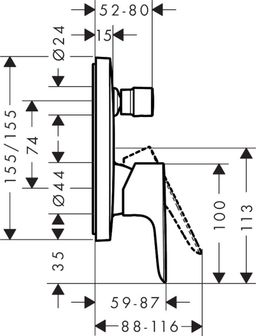 Hansgrohe Vaňová batéria Talis E, brúsený bronz, 71474140 - galéria #1