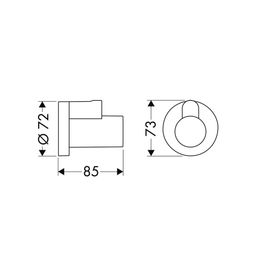 Hansgrohe Rohové viečko ventilu, matná čierna 13950670 - galéria #1