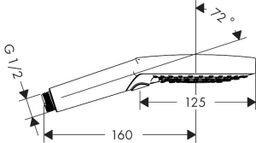 Hansgrohe Ručná sprcha Raindance Select S 12,5 cm, čierna matná 26530670 - galéria #4