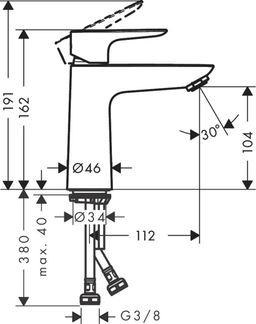 Hansgrohe Talis E Umývadlová batéria CoolStart bez výtoku, leštený zlatý povrch, 71714990 - galéria #1