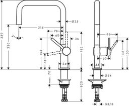 Hansgrohe Talis M54 Umývadlová batéria, stojaca, chróm 72806000 - galéria #2