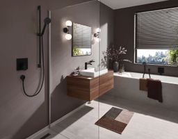 Hansgrohe Vivenis Páková vaňová batéria na skrytú inštaláciu, čierna matná 75415670 - galéria #1