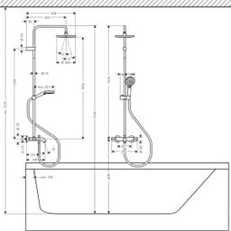 Hansgrohe Sprchový systém Vernis Blend s vaňovou batériou, chróm 26079000 - galéria #2