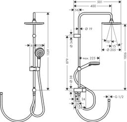 Hansgrohe Sprchová súprava Vernis Blend Reno EcoSmart, matná čierna 26099670 - galéria #1