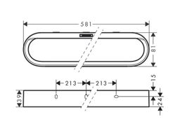 Hansgrohe Wallstoris Držiak na uteráky, biela podložka 27926700 - galéria #1
