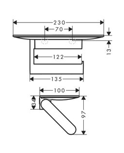 Hansgrohe Wallstoris Držiak na toaletný papier s poličkou, biela podložka 27928700 - galéria #1