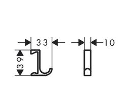 Hansgrohe Wallstoris Háčik na uteráky, úzky, čierny matný 27929670 - galéria #1