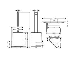 Hansgrohe WC balíček Wallstoris, čierna rohož 27969670 - galéria #2