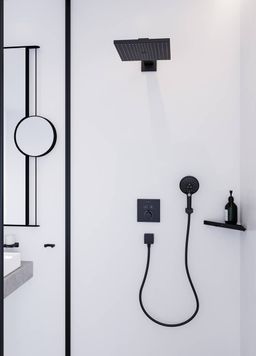 Hansgrohe AddStoris Rohový kôš, čierna podložka, 41741670 - galéria #1
