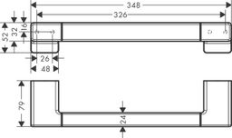 Hansgrohe AddStoris Rukoväť 34,8 cm, brúsený čierny chróm, 41744340 - galéria #1