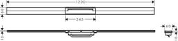 Hansgrohe RainDrain Flex Sprchový žľab 120 cm, chróm 56047000 - galéria #1