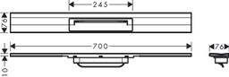 Hansgrohe RainDrain Flex Sprchový žľab 70 cm, na stenu, vzhľad lešteného zlata 56050990 - galéria #1