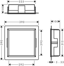 Hansgrohe XtraStoris Original Zápustná polica 30x30x10 cm, biela 56061700 - galéria #1
